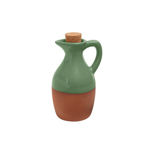 Dexam Sintra Glazed Terracotta Oil Drizzler Green