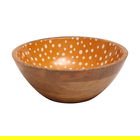 Dexam Sintra Mango Wood Spotted Salad Bowl Ochre