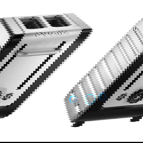 Dualit Architect 2 Slot Black Body With Stainless Steel Panel Toaster
