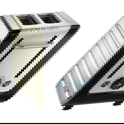 Dualit Architect 2 Slot Black Body With Canvas White Panel Toaster