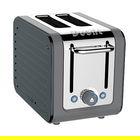 Dualit Architect 2 Slot Grey Body With Metallic Charcoal Panel Toaster