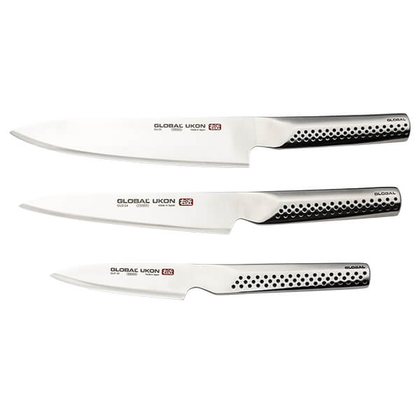 Global Ukon GU-3002 Sakura 3 Piece Knife Set