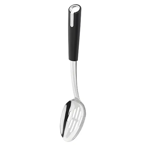 Judge Satin Black Slotted Spoon