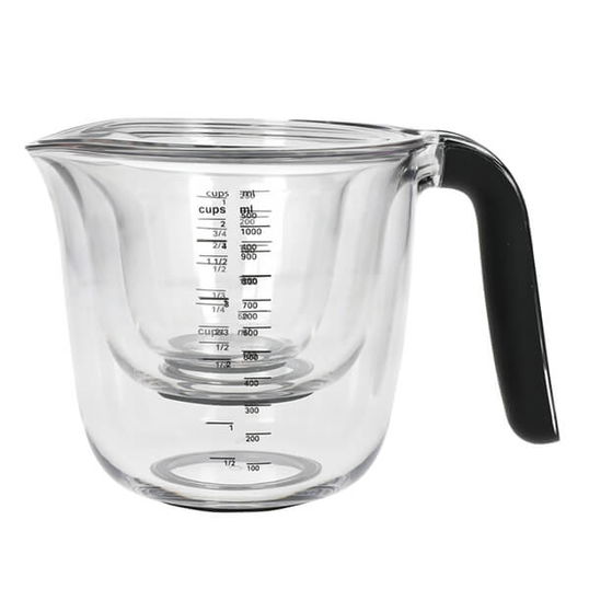 KitchenAid 3-Piece Stackable Measuring Jug Set Black