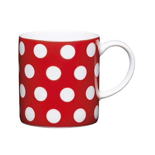 Kitchen Craft Red Polka Dot Porcelain Espresso Cup