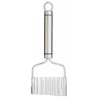 KitchenCraft Professional Stainless Steel Short Oval Handled Crinkle Chip Cutter