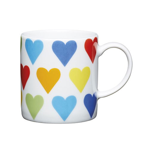 Kitchen Craft Hearts Porcelain Espresso Cup