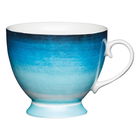 KitchenCraft China 400ml Footed Mug, Ombre Stripe