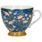 KitchenCraft China 400ml Footed Mug, Dusk Floral