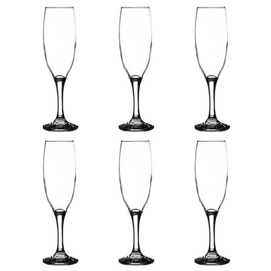 Ravenhead Essentials 220ml Set Of 6 Flute Glasses