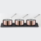 Scanpan Maitre D` Copper Mini Sauce Pot Set with Slate Board