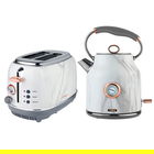 Tower Bottega Kettle and 2 Slice Toaster Set Marble
