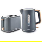 Tower Scandi Kettle and 2 Slice Toaster Set Grey