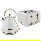Tower Cavaletto Pyramid Kettle and 4 Slice Toaster Set Optic White