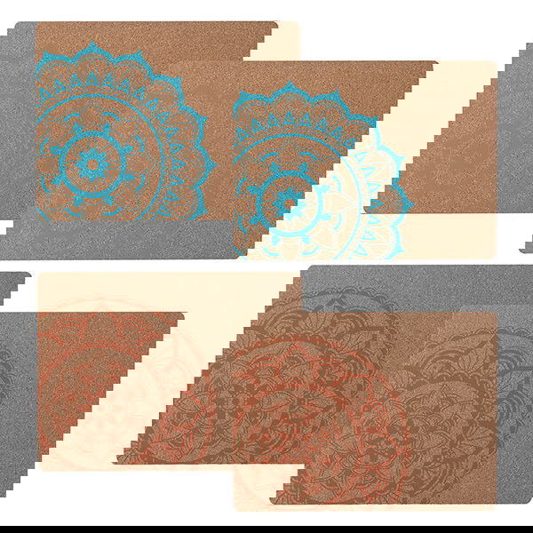Typhoon World Foods Set 4 Rectangular Cork Placemats