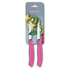 Victorinox Swiss Classic Pink Serrated Paring Knife Twin Pack
