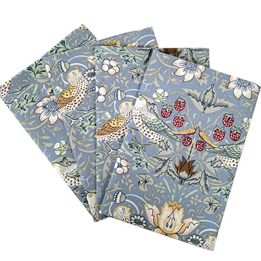 William Morris Strawberry Thief Blue Pack Of 4 Napkins