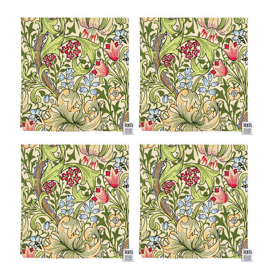William Morris Golden Lily Pack Of 4 Napkins