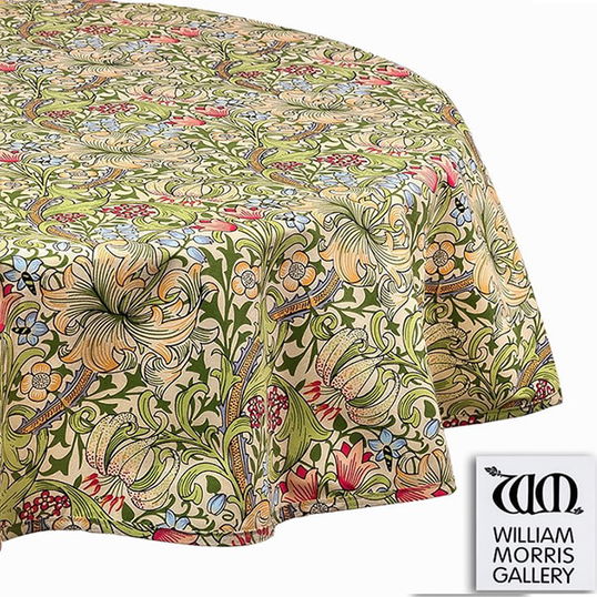 William Morris Golden Lily 132 x 178cm Acrylic/PVC Tablecloth