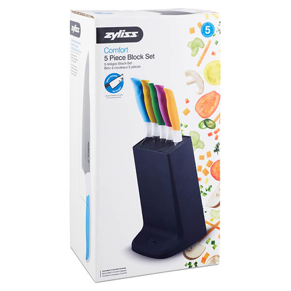 Zyliss Comfort 5 Piece Knife Block Set