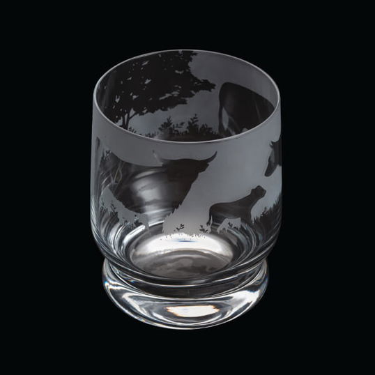 Dartington Aspect Tumbler Highland Cattle