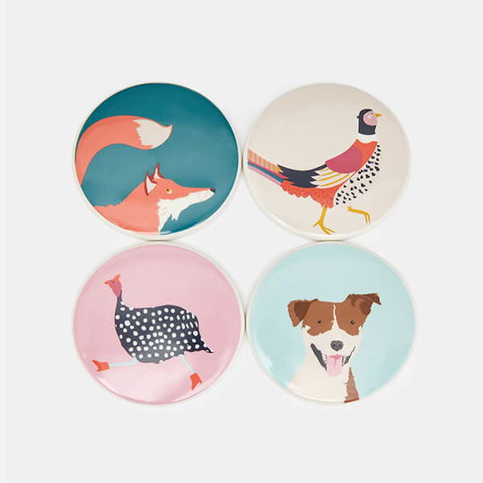 Joules Ceramic Coasters Set Of 4