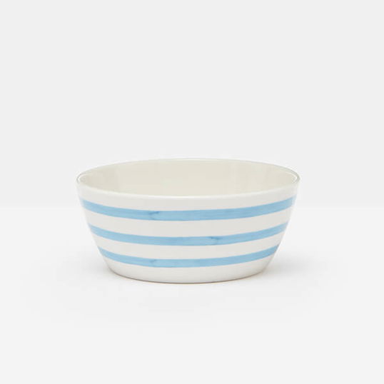 Joules Hand Painted Blue Stripe Cereal Bowl