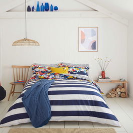 Joules St Ives Floral Duvet Cover Set Double French Navy