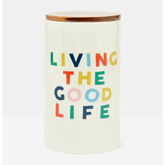 Joules Brightside Living The Good Life Large Storage Cannister