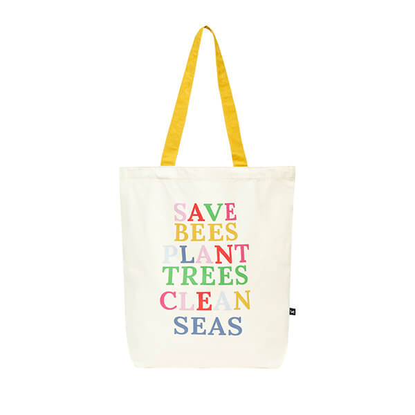 Joules Multi Slogan Lulu Shopper Printed Tote Bag