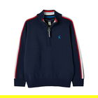 Joules French Navy Ackwell Quarter Zip Funnel Neck Jumper