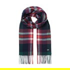 Joules Navy Pink Check Bracken Warm Handle Scarf