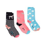 Joules Pink Dalmation Excellent Everyday 3pk Eco Vero Socks