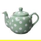 London Pottery Farmhouse Filter 4 Cup Teapot Green With White Spots
