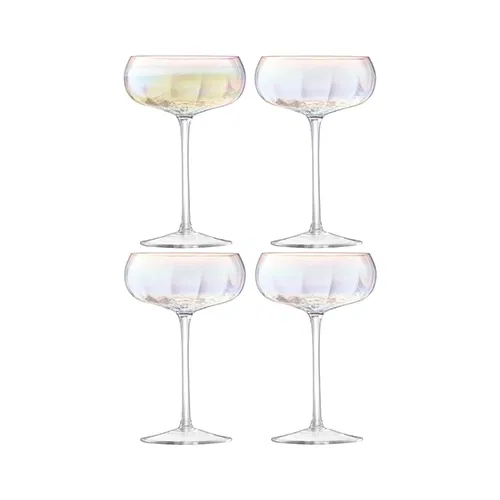 LSA Pearl Champagne Saucer 300ml Set Of 4