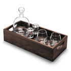 LSA Whisky Islay Connoisseur Set Clear & Walnut Tray