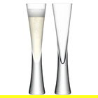 LSA Moya Champagne Flute 170ml Clear/Cut Set Of 2