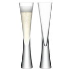 LSA Moya Champagne Flute 170ml Clear/Cut Set Of 2