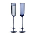 LSA Champagne Theatre 130ml Champagne Flute Tier / Midnight Blue Set Of 2