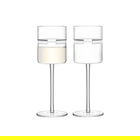LSA Horizon White Wine Glass 260ml Clear & Cut Set Of Two