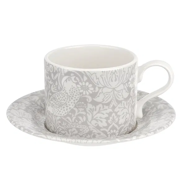 Morris & Co Strawberry Thief 10oz Tea Cup and Saucer