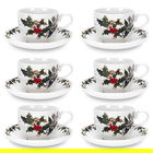 Portmeirion The Holly & The Ivy Set of 6 Tea Cup & Saucers