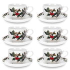 Portmeirion The Holly & The Ivy Set of 6 Tea Cup & Saucers