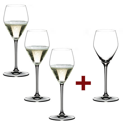 Riedel Extreme Rose / Champagne 4 for 3 Wine Glasses