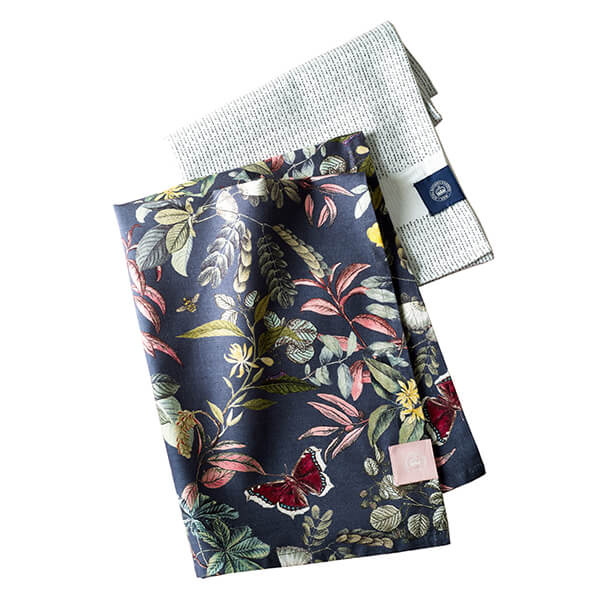Royal Botanic Gardens Kew Midnight Floral 2 Pack Tea Towels