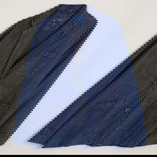Seasalt Willow Carr Blazer Mid Indigo Wash
