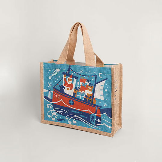 Seasalt Cute Jute Santa Fishing Boat Azurite