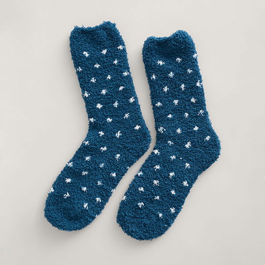 Seasalt Fluffies Socks Short Confetti Galley Ecru Size 4-7