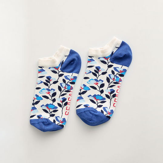 Seasalt Womens Bamboo Arty Trainer Socks Bud Trail Chalk Size 4-7