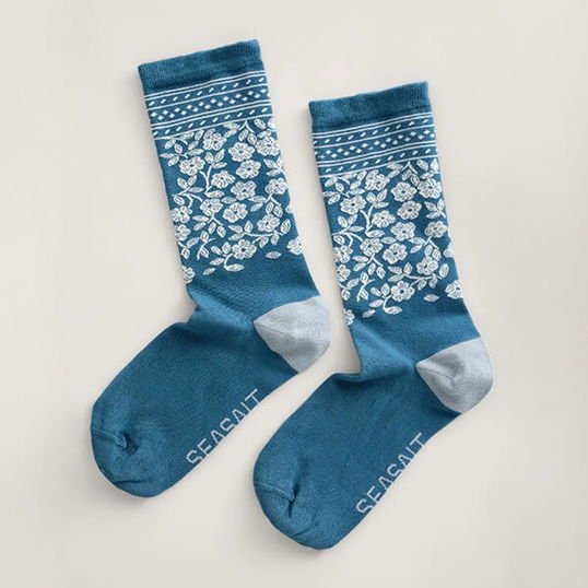 Seasalt Womens Bamboo Arty Socks Henrietta Pool Size 4-7